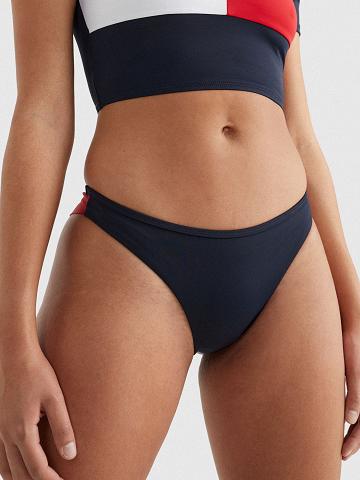 Női Tommy Hilfiger Colorblock Brazilian Bikini Bottom Úszóruhák Kék | HU 410LIS